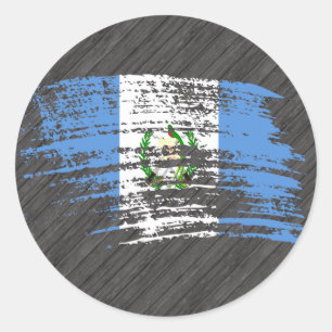 Cool Guatemalan flag design Classic Round Sticker