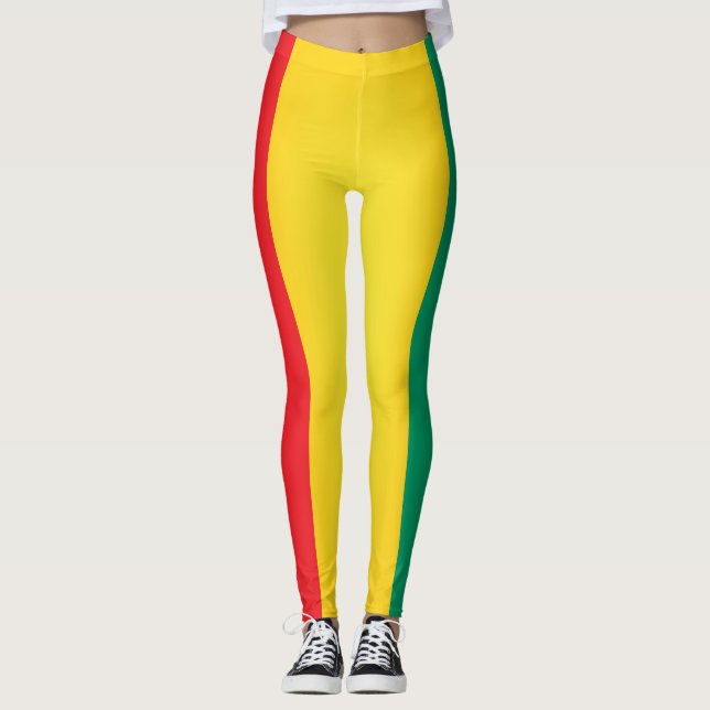 Cool Guinea Flag Fashion Leggings (Front)