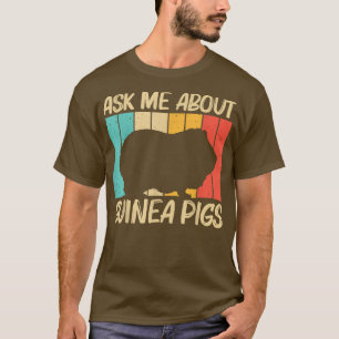 Cool Guinea Pig Design For Men Women Cavy Pet Rode T-Shirt