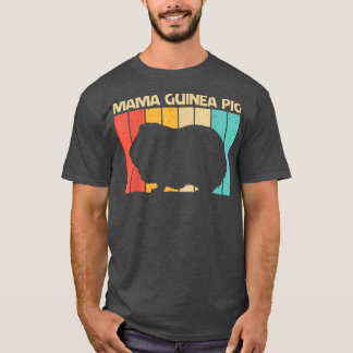 Cool Guinea Pig Design For Women Mom Cavy Pet Rode T-Shirt