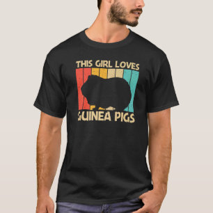 Cool Guinea Pig For Girls Kids Cavy Pet Rodent T-Shirt