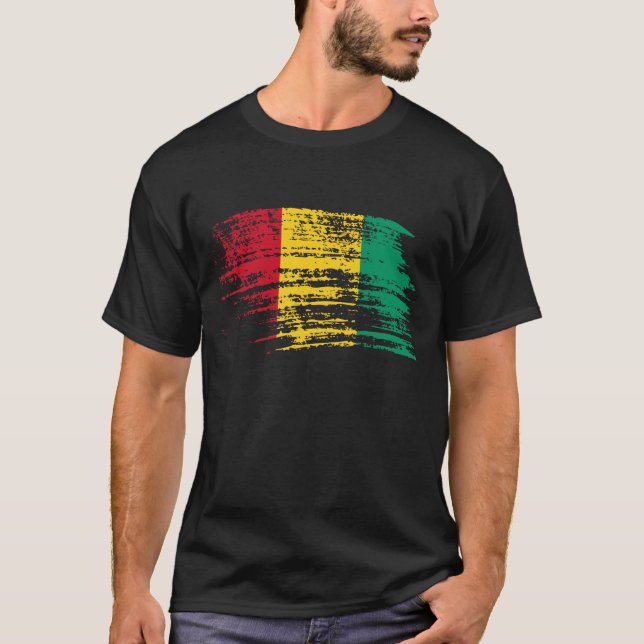 Cool Guinean flag design T-Shirt (Front)