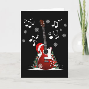 Cool Guitar Christmas Guitar Lovers Christmas Card
