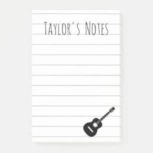 Cool Guitar Personalised Name Post-it Notes