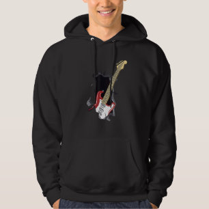 Cool Guitar Player Vintage Guitar Hoodie