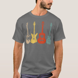 Cool Guitar Players Art Men Women Vintage Acoustic T-Shirt