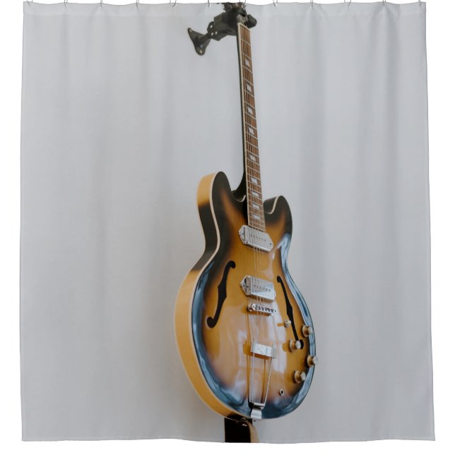 Cool Guitar Shower Curtain (Front)