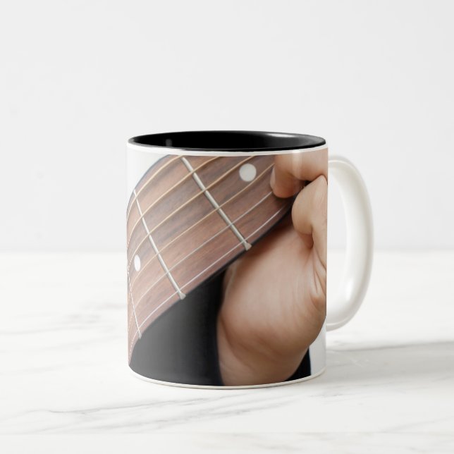 Cool Guitar Two-Tone Coffee Mug (Front Right)