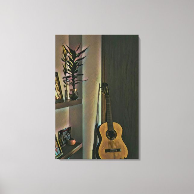 Cool guitarist gift canvas print (Front)
