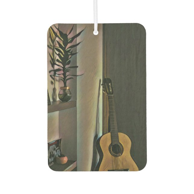 Cool guitarist gift car air freshener (Front)