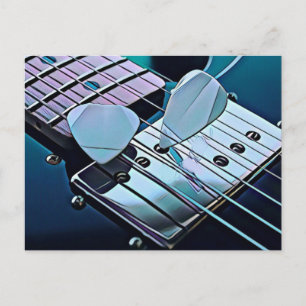Cool guitarist gift postcard