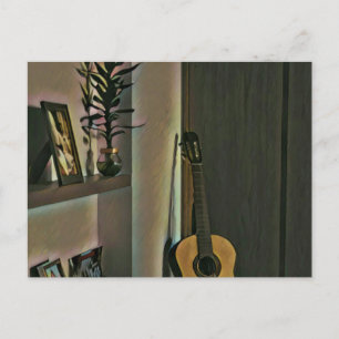 Cool guitarist gift postcard