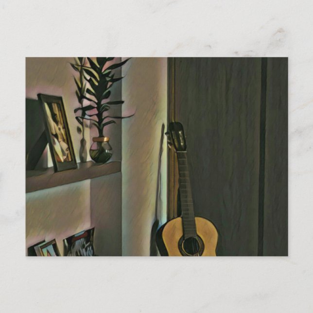 Cool guitarist gift postcard (Front)