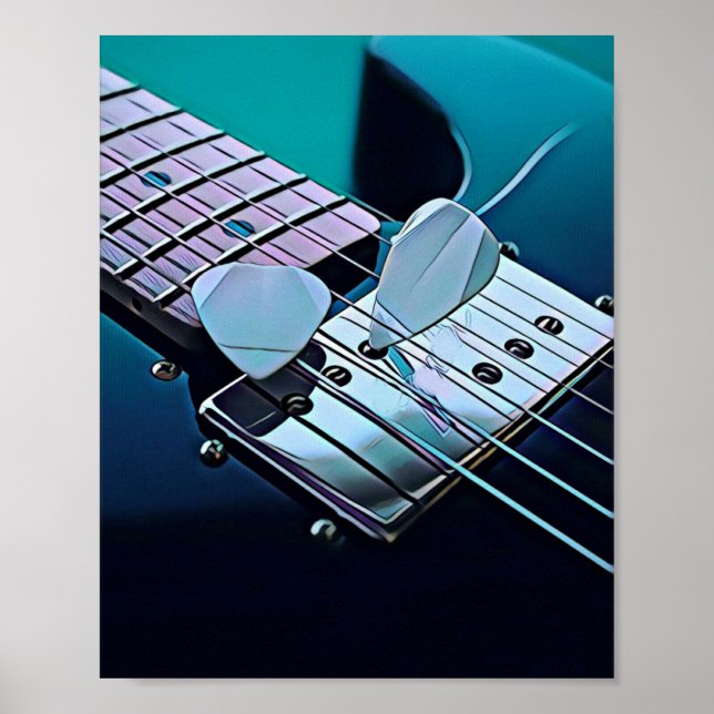 Cool guitarist gift poster (Front)