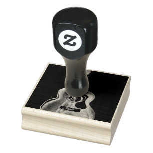 Cool guitarist gift rubber stamp