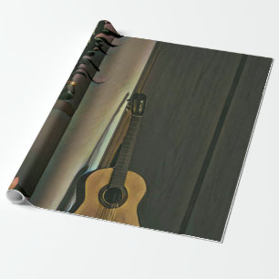 Cool guitarist gift wrapping paper