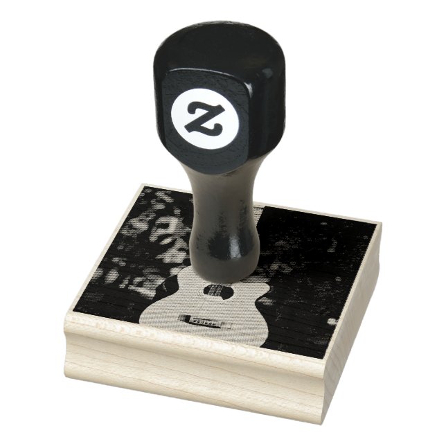 Cool guitarist gifts rubber stamp (Stamp)