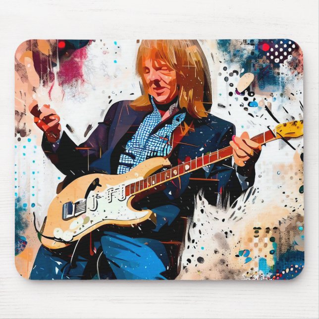 cool guitarist mouse pad (Front)