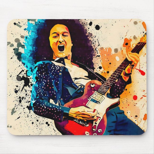 cool guitarist mouse pad (Front)