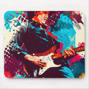 cool guitarist mouse pad