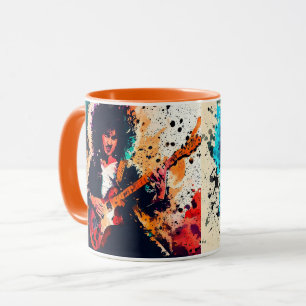 Cool guitarist rock mug