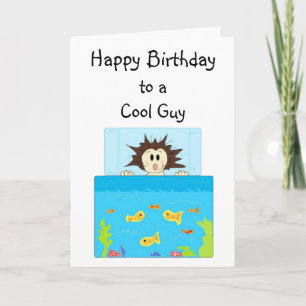 Cool Guy Fish Aquarium Card