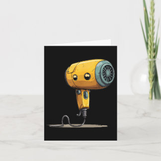 Cool Hair Dryer Look for Boys and Girls Card