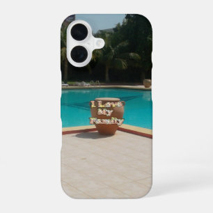 Cool Hakuna Matata Pool Side I love My Family.jpg iPhone 16 Case