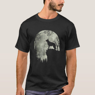 Cool Halloween German Sherpherd Dog Moon Howl In F T-Shirt