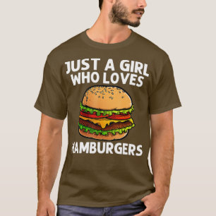 Cool Hamburger For Girls Kids Burger Cheeseburger  T-Shirt