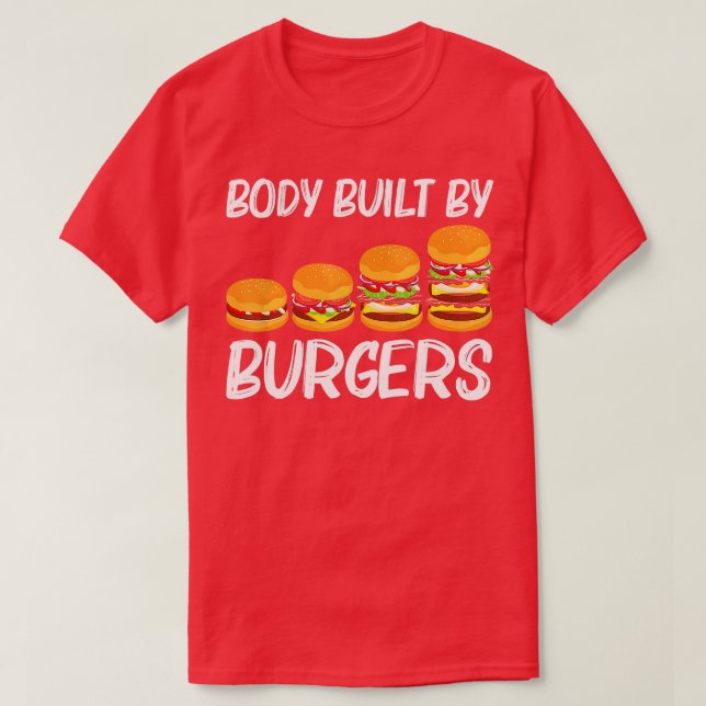 Cool Hamburger For Men Women Cheeseburger Fast Foo T-Shirt (Design Front)