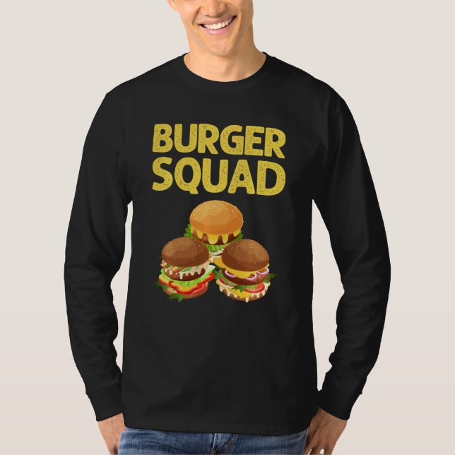 Cool Hamburger Men Women Cheeseburger Fast Food Bu T-Shirt (Front)