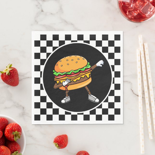 cool hamburger party lovers  napkin (Insitu)