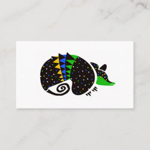Cool hand drawn ARMADILLO  - Nature - animal - Calling Card
