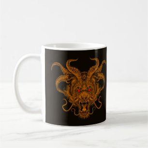 Cool Hand Drawn Dragon Head Illustration Coffee Mug