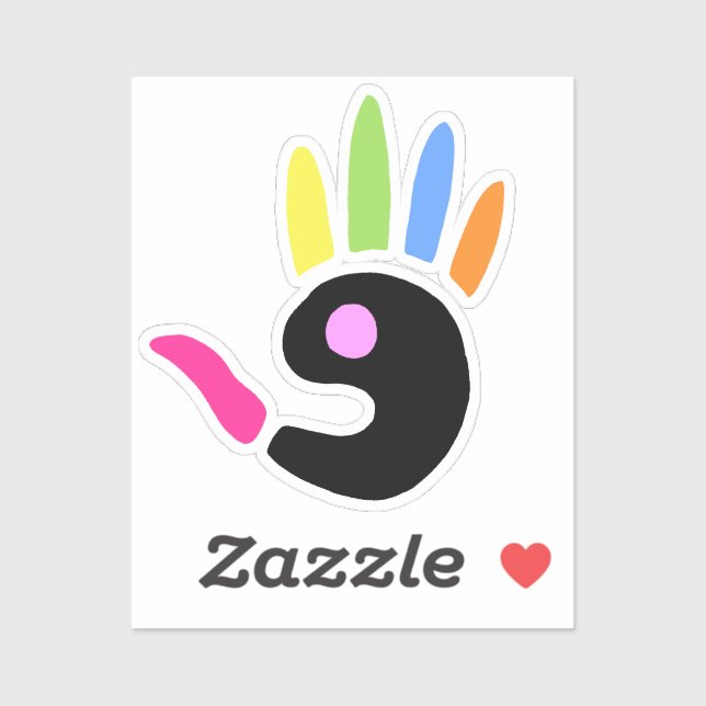 Cool Handprint Art Laptop Sticker (Sheet)