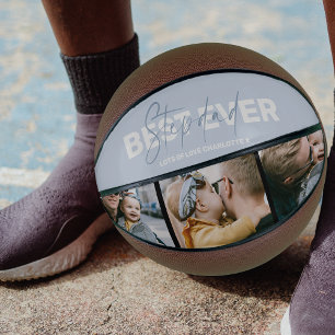 Cool Happy Fathers Day Stepdad 3 Photo Collage Basketball