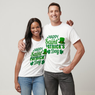 Cool Happy Saint Patrick's Day word art unisex T-Shirt