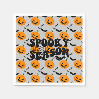 Cool Haunted Pumkin Party Paper Plates Napkin