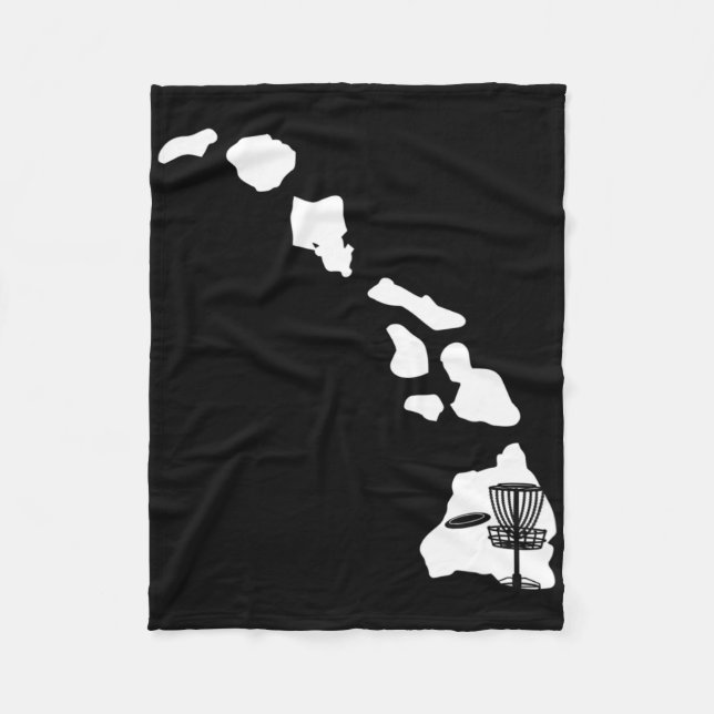 Cool Hawaii Disc Golf - Frisbees Disc Golfing Frol Fleece Blanket (Front)