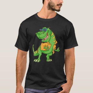 Cool Hawaiian Dinosaur Funny Beach Summer Vacati T-Shirt