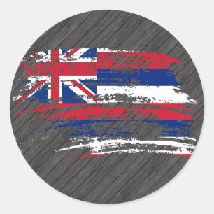 Cool Hawaiian flag design Classic Round Sticker