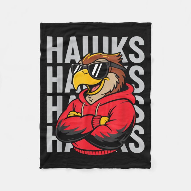 Cool Hawk Gift For Men Women Boys Girls Kids  Fleece Blanket (Front)