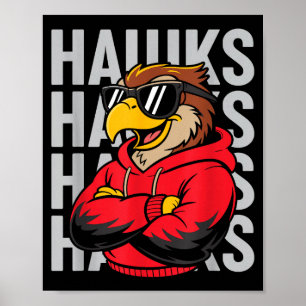 Cool Hawk Gift For Men Women Boys Girls Kids Poster