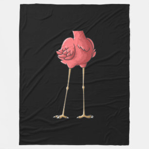Cool Headless Flamingo Halloween Lazy Fleece Blanket