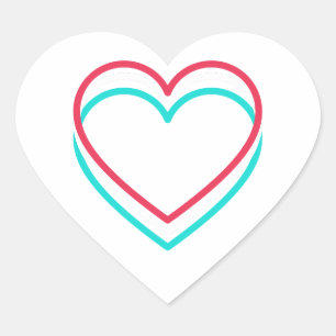 Cool heart colours sticker
