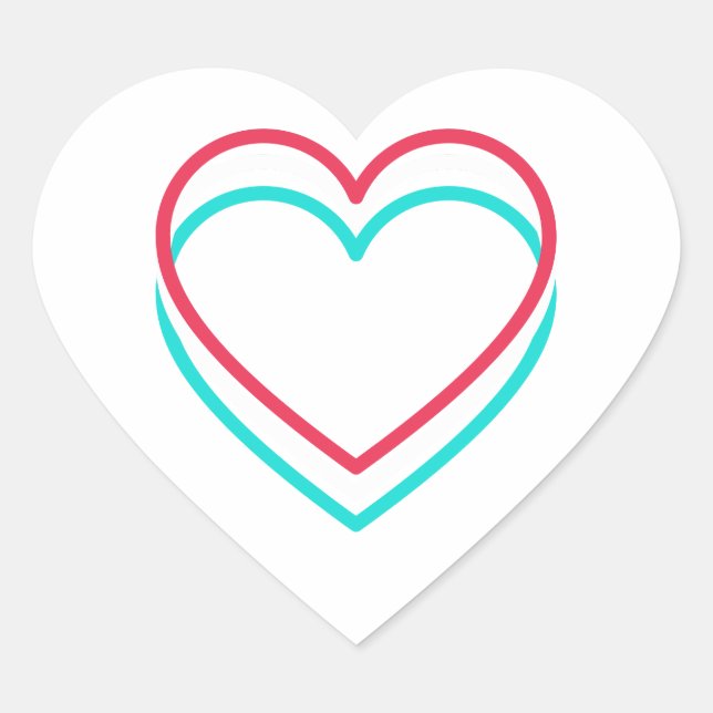 Cool heart colours sticker (Front)