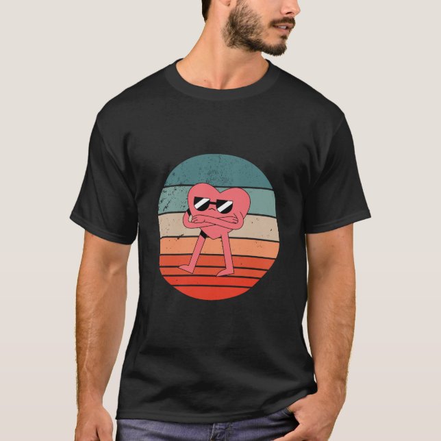 Cool heart glasses T-Shirt (Front)