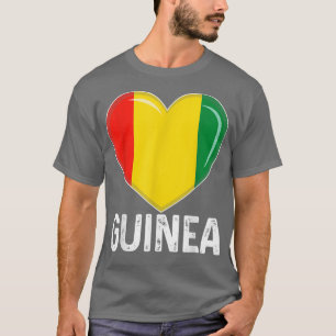Cool Heart Guinea Flag Men Women Kid Patriotic T-Shirt