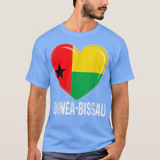 Cool Heart GuineaBissau Flag Men Women Kid Patriot T-Shirt